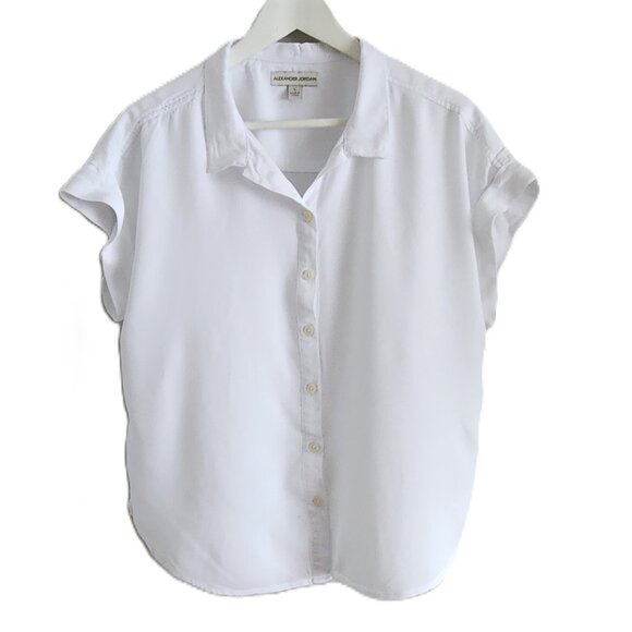 Alexander Jordan white button up blouse - Picture 1 of 9